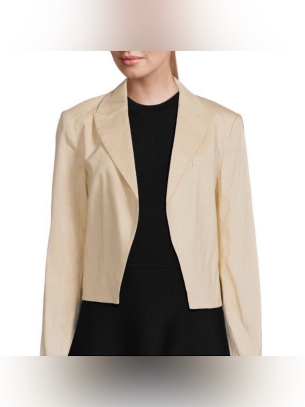 Theory Linen BlendOP Crop Blazer. Size 0 Will Fit a 2/4.  NWT. MSRP $395.
